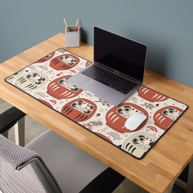 Daruma Poupée Minimaliste - Japandi Bonne Chance (Bureau 2)