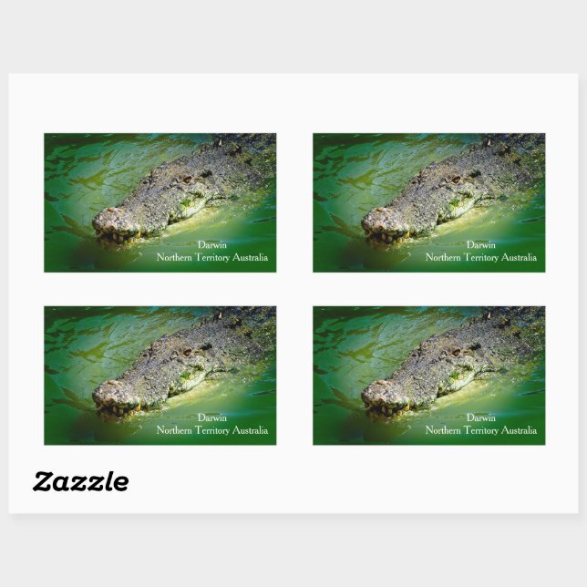 Darwin Territoire du Nord - Stickers Crocodile (Feuille)