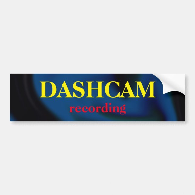 Dashcam Bumper Sticker (Devant)