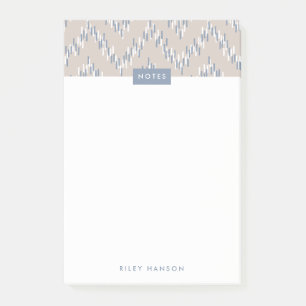 Dashing Boho Ikat Zig Zag Motif Post-It - Taupe