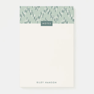 Dashing Boho Ikat Zig Zag Motif Post-It - Turquois