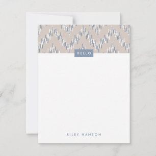 Dashing Boho Ikat Zig Zag Papeterie - Taupe