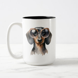 Dashing Dachshund Aquarelle Mug