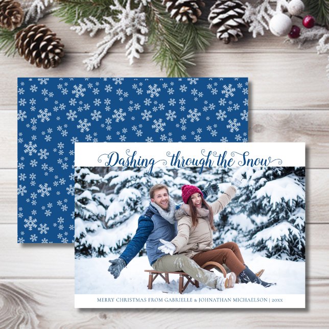 Dashing Through the Snow Christmas Photo Card (Dashing Through the Snow Christmas Photo Card)