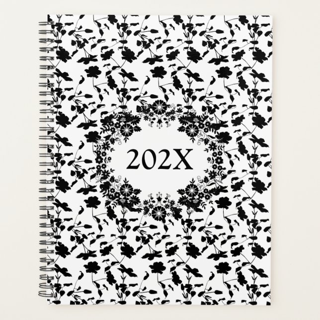 Date annuelle personnalisée noir et blanc (Devant)