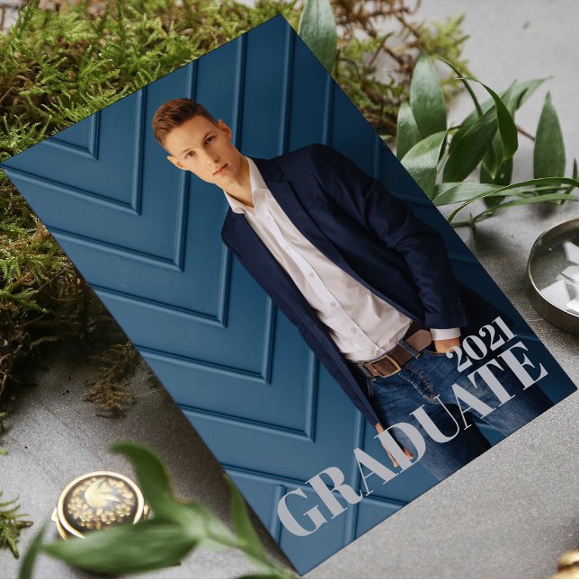 Date de la photo stylish Graduation Invitation (Créateur téléchargé)