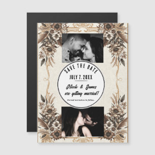 Date de mariage florale bohème élégante vintage