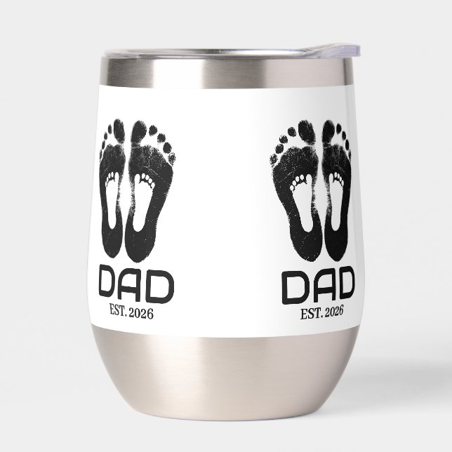 Date de naissance Empreintes de bébé Nouveau Papa  (Gauche)
