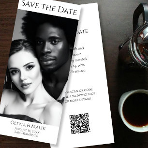 Date de sauvegarde de code QR de photo moderne en