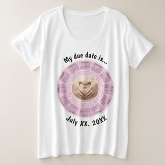 Date d'échéance de grossesse Pink Plus Taille T-sh