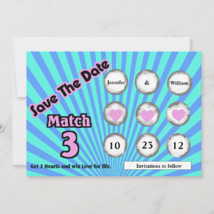 Date Faux Lotto Ticket à Gratter Annonce de Save the Da