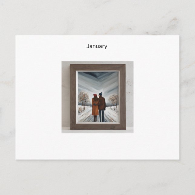 Date invitation de nuit pour janvier (Devant)