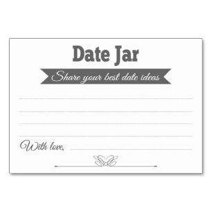 Date Jar Idées Cartes de mariage Cartes de table -