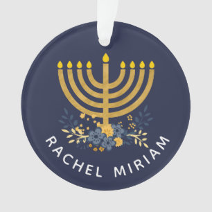 Date Keepsaké Baby's First Hanoukka   Bleu & Or