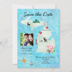 Date Michigan Map Save the Dater