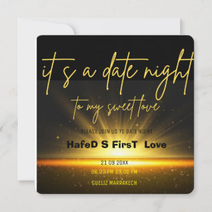 Date Nuit Invitation Dîner Invitation, Dîner Date
