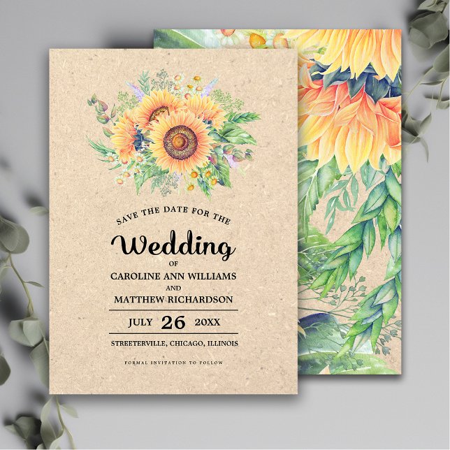Date Save the date. Annonces Mariages rustiques (Créateur téléchargé)