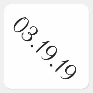 Date simple - Autocollant diamant