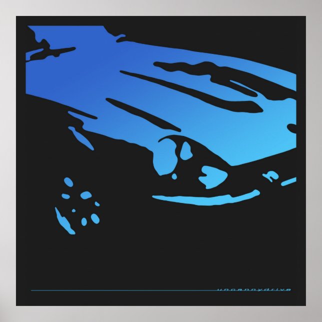 Datsun 240Z - affiche bleue (Devant)