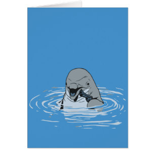 Dauphin amusant avec un dessin sur un canon