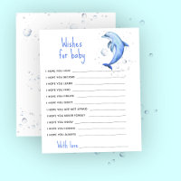 Dauphin bleu aquarelle - prières pour bébé