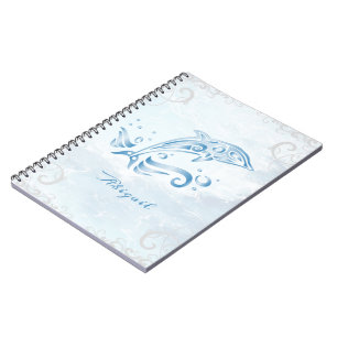 Dauphin bleu Carnet personnalisé