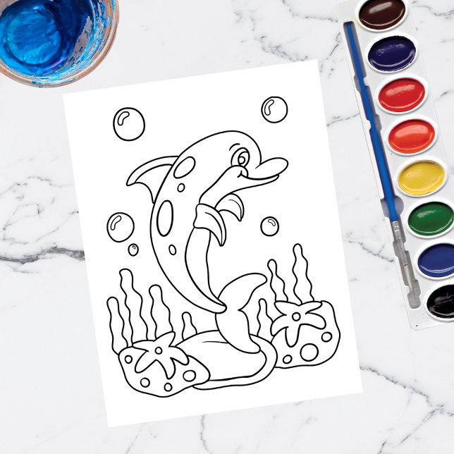 Dauphin Color Me | Cartes d'activités pour enfants (Créateur téléchargé)