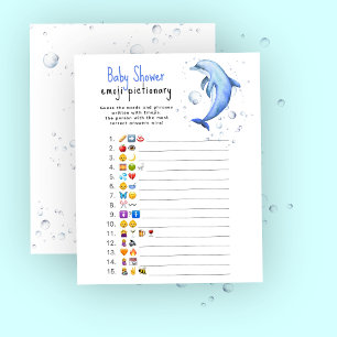 Dauphin de l'océan - Jeu d'images Emoji Baby Showe