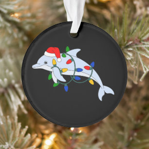 Dauphin de Noël Chapeau de Père Noël Lumières Xmas