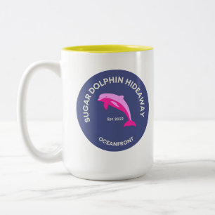 Dauphin de sucre caché Logo Plage Café Mug