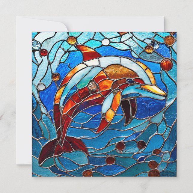Dauphin en verre coloré (Devant)
