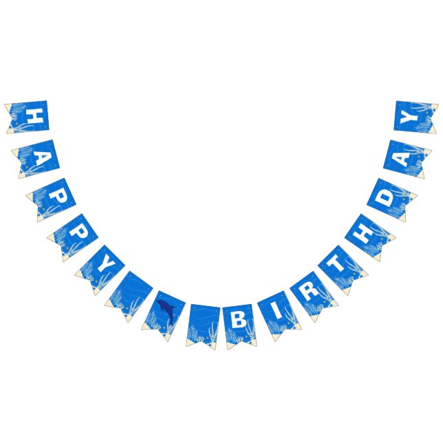 Dauphin Joyeux Anniversaire Piscine Fête Drapeaux (Tout)