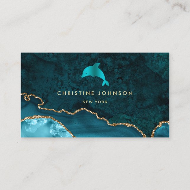 dauphin logo design carte de visite (Devant)