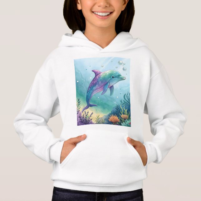 Dauphin peint à l'aquarelle (Devant)