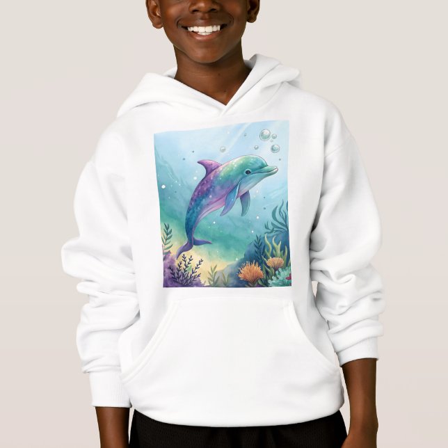 Dauphin peint à l'aquarelle (Devant)