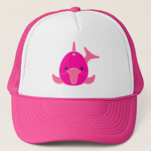 Dauphin rose sur Casquette rose