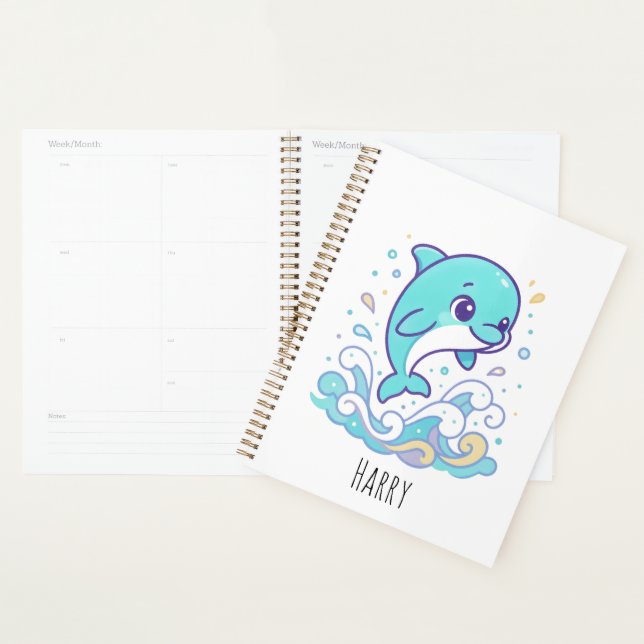 Dauphin Splash Bubble Mignon Animal Marin Personna (Devant avec enveloppe)