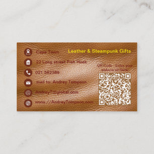 Dauphin Steampunk sur carte de visite en cuir