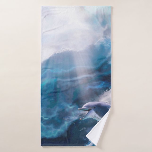 Dauphins Jouant JUSTE POUR LE PLAISIR (Serviette de bain)