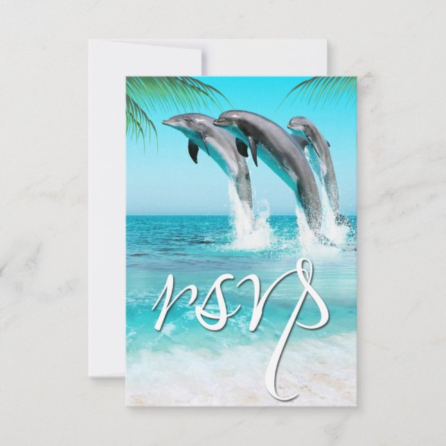 DAUPHINS JOUEURS OCEAN TROPICAL RSVP Mariage (Devant)