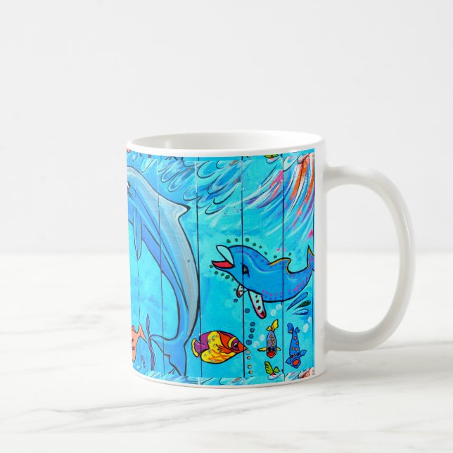 dauphins riant tasse de café (Droite)