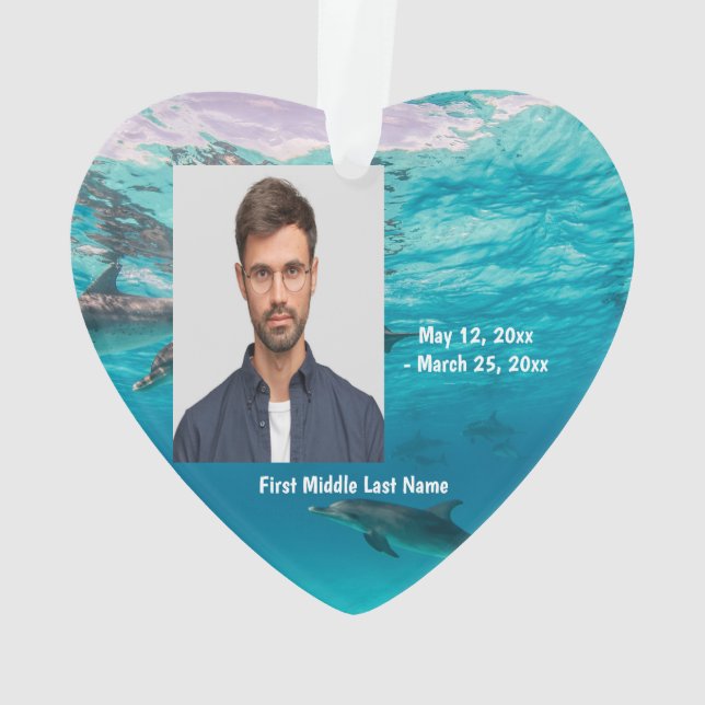 Dauphins sous-marins Photo personnalisée (dos)