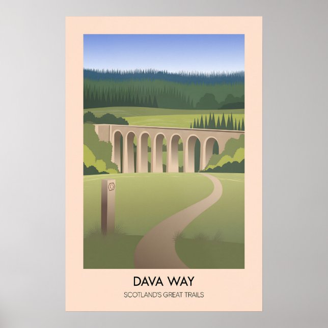 Dava Way Scotlands Great Trails Poster (Devant)