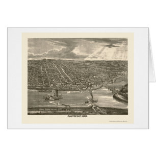 Davenport, carte panoramique d'IA - 1875a