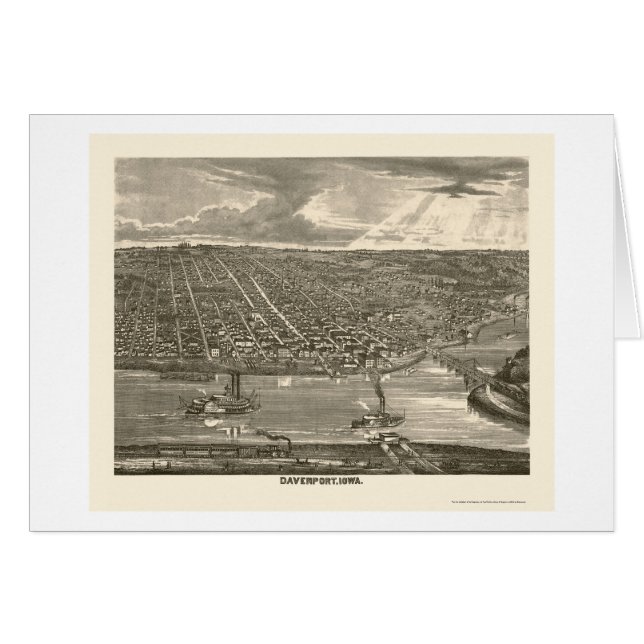 Davenport, carte panoramique d'IA - 1875a (Devant horizontal)