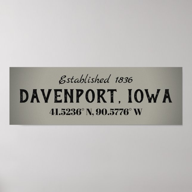 Davenport, Iowa Poster (Devant)