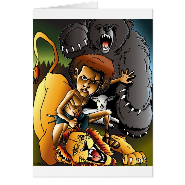 David et le lion (Devant)