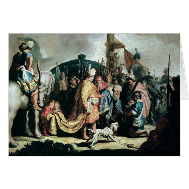 David offrant la tête de Goliath au Roi Saul (Devant horizontal)