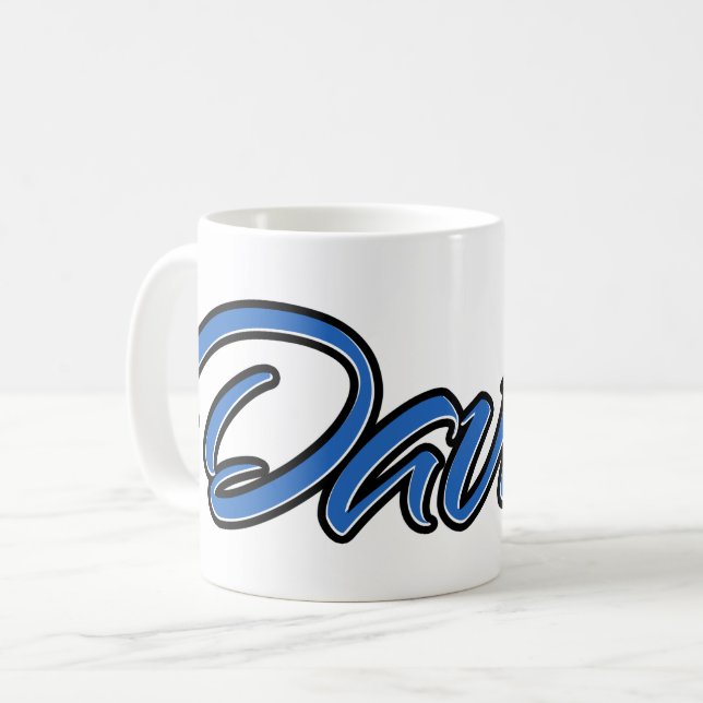 David Prénom Blue Tasse (Devant gauche)