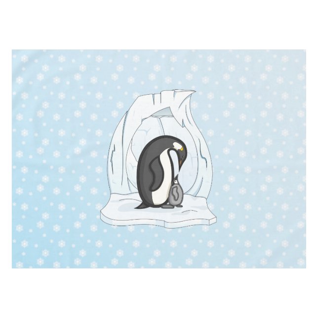 Davin et Annie les Manchots Nappe de table (Devant (Horizontal))